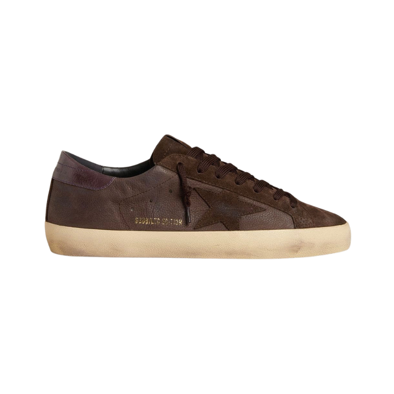 Golden Goose Super-Star LTD 'Brown Nubuck Purple Heel Tab' (Men)