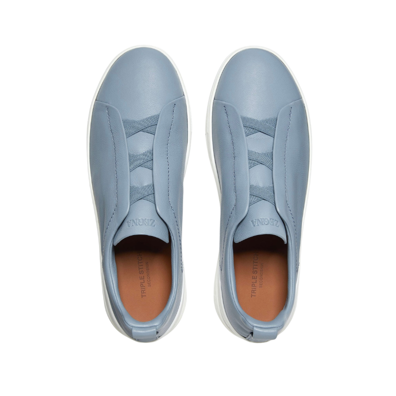 Zegna Triple Stitch™ SECONDSKIN Sneaker 'Light Blue' (Men)