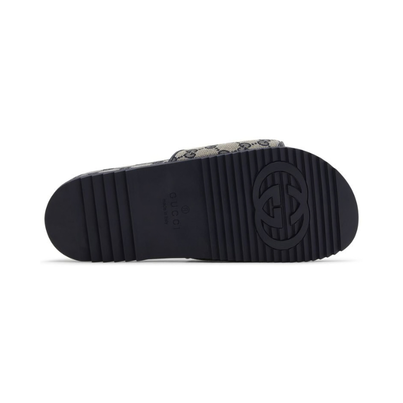 Gucci GG Slide 'Beige Blue Monogram' (Unisex)