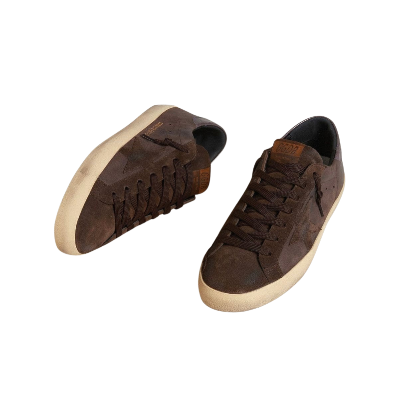 Golden Goose Super-Star LTD 'Brown Nubuck Purple Heel Tab' (Men)