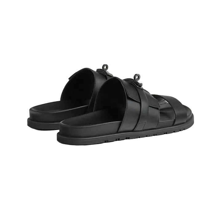 Hermes Black - Jackson sandal Noir