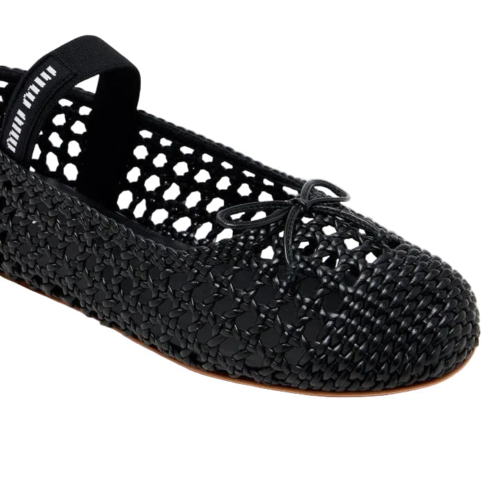 Miu Miu Woven nappa leather ballerinas