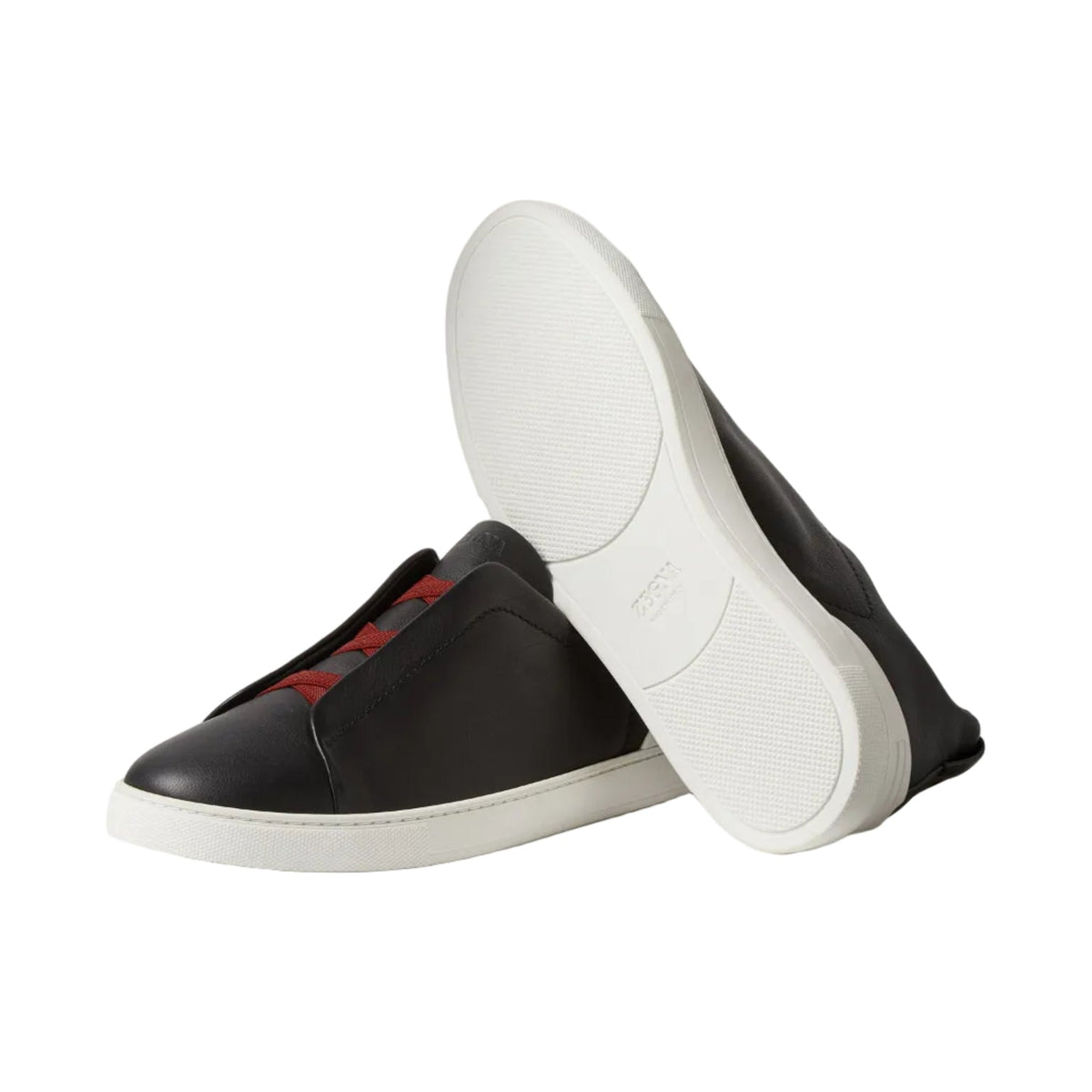 Zegna Triple Stitch Second Skin Black sneakers