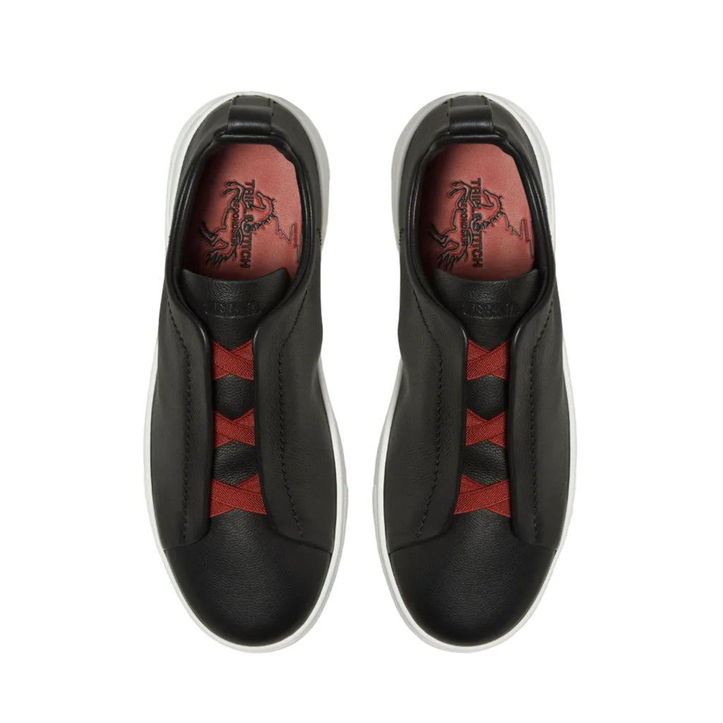 Zegna Triple Stitch Second Skin Black sneakers