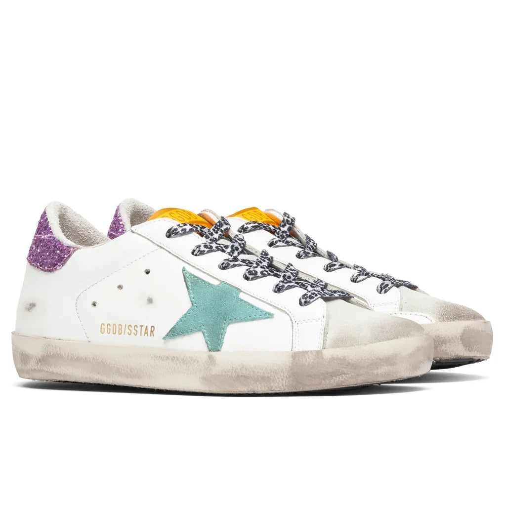 Golden Goose Women's Super-Star Sneakers - Ice/White/Aquamarine/Pink