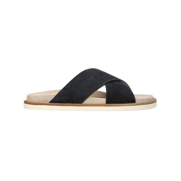 Brunello Cucinelli Black Suede Crossover Black Sandals