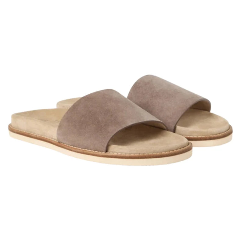 Brunello Cucinelli suede slide Beige sandals