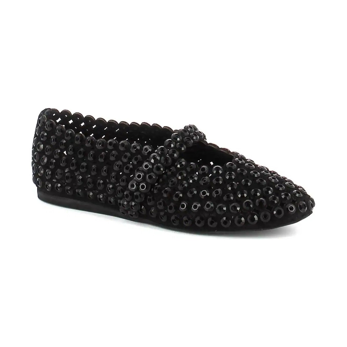Alaïa Suede Crystal-Embellished Ballet Flat 'Black' (Women)