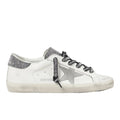 Golden Goose Super Star trainers with silver glitter heels tab