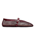 ALAÏA Fishnet Ballet Flats Maroon