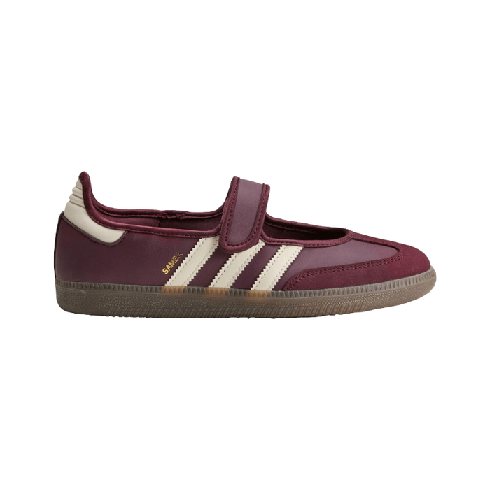 Adidas Samba Jane Maroon Cream White Gold Metallic