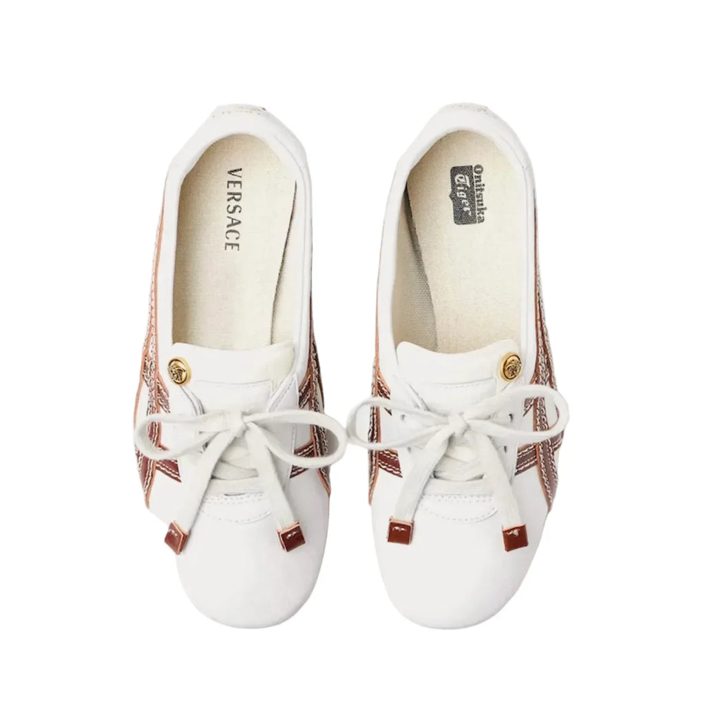 VERSACE x Onitsuka Tiger Taishi Sakura in White and Brown