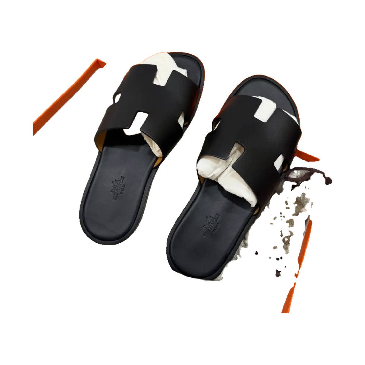 Hermès Izmir Sandal 'Noir Smooth Calfskin' (Men)