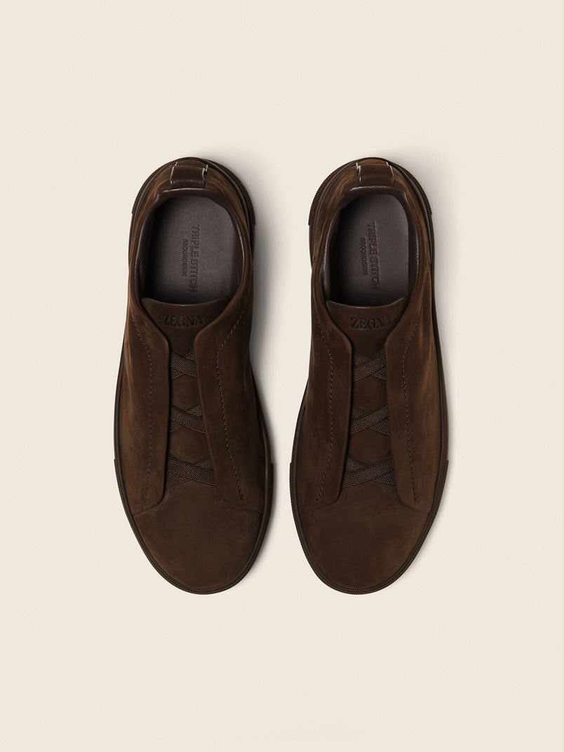 Zegna Triple Stitch™ Sneaker 'Dark Brown Suede' (Men)