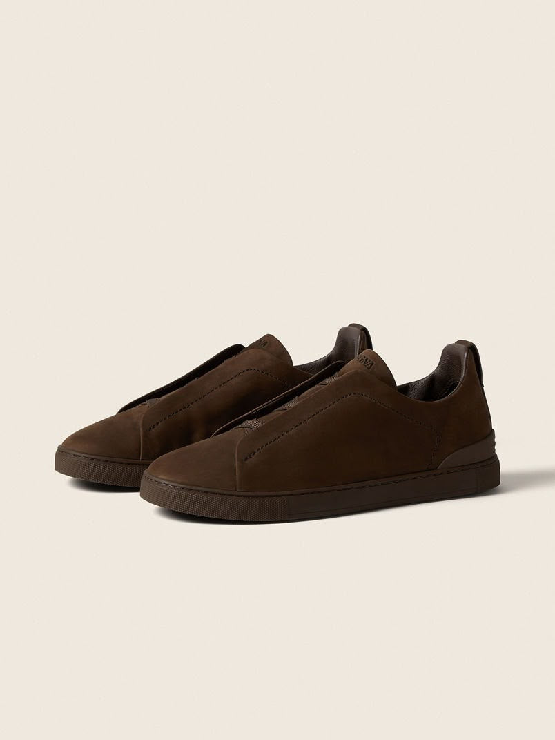 Zegna Triple Stitch™ Sneaker 'Dark Brown Suede' (Men)