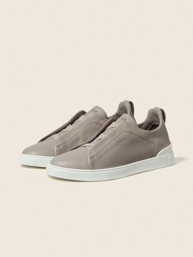 Zegna Triple Stitch™ Sneaker 'Light Grey Leather' (Men)