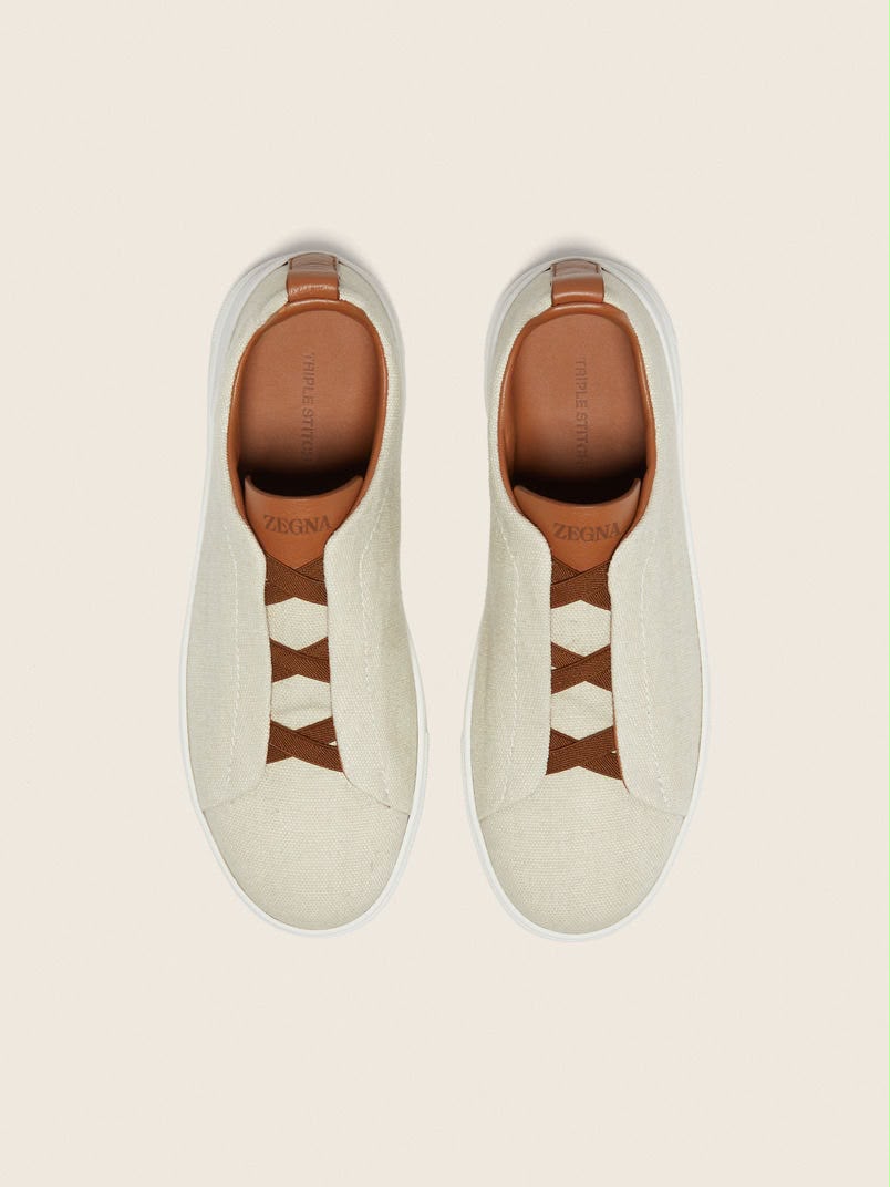 Zegna Triple Stitch™ Sneaker 'Off White Canvas' (Men)